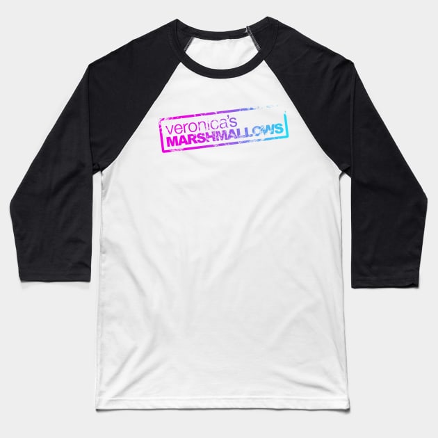 Veronica's Marshmallows Revival Stamp Logo Baseball T-Shirt by Veronicas Marshmallows Podcast